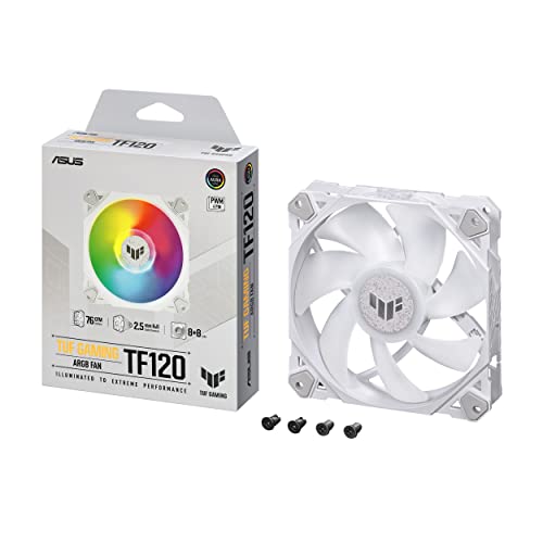 Asus TUF GAMING TF120 ARGB White 76 CFM 120 mm Fan