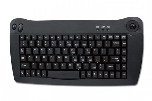 Adesso ACK-5010UB Wired Mini Keyboard With Trackball