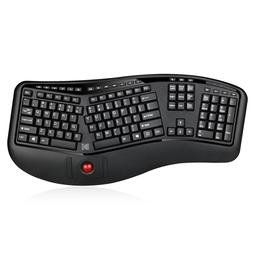 Kodak TRUFORM 3500 Wireless Ergonomic Keyboard With Trackball