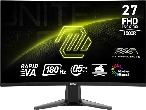 MSI MAG 27C6F 27.0" 1920 x 1080 180 Hz Curved Monitor