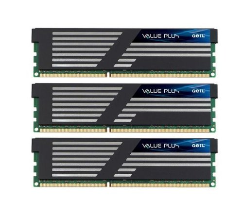 GeIL Value PLUS 6 GB (3 x 2 GB) DDR3-1600 CL9 Memory