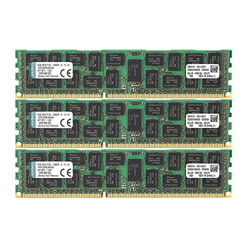 Kingston KVR13LR9D4K3/48 48 GB (3 x 16 GB) Registered DDR3-1333 CL9 Memory